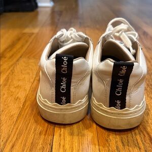 Chloe Lauren white leather sneakers size 38 / 8